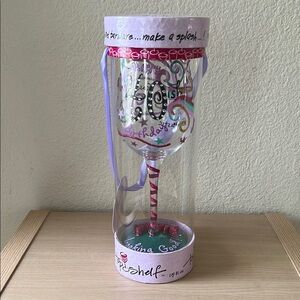 Top Shelf 40-ish Birthday 15oz Wine Glass NWT